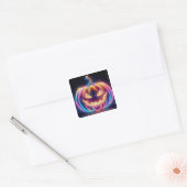 pompoen vierkante sticker (Envelop)