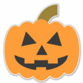 Pompoen vinylsticker, op maat gesneden sticker (Voorkant)