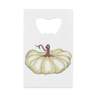 pompoen, vlak creditkaart flessenopener