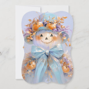 Pompoen vogelverschrikker Halloween Baby shower Kaart