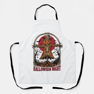 Pompoen Vogelverschrikker Halloween Vintage Gravur Schort