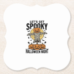 Pompoen Vogelverschrikker Shirt Vintage Halloween  Kartonnen Onderzetters