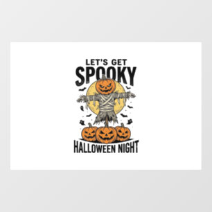 Pompoen Vogelverschrikker Shirt Vintage Halloween Raamsticker