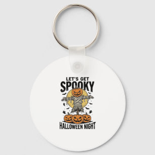 Pompoen Vogelverschrikker Shirt Vintage Halloween Sleutelhanger