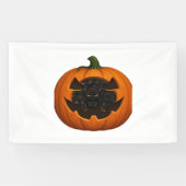 Pompoen Vol Kittens - Schattigee Zwarte Kat Hallow Spandoek (Horizontaal)