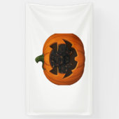 Pompoen Vol Kittens - Schattigee Zwarte Kat Hallow Spandoek (Verticaal)