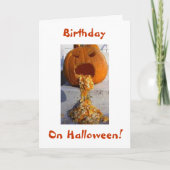 POMPOEN VOOR EEN LEUKE HALLOWEEN VERJAARDAG KAART (Voorkant)