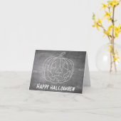 Pompoen voor Halloween 1-alkboard Kaart (Gele Bloem)