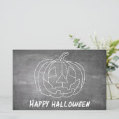Pompoen voor Halloween 1 krijtbord uitstraling (Staand voorkant)