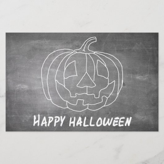 Pompoen voor Halloween 1 krijtbord uitstraling (Voorkant)