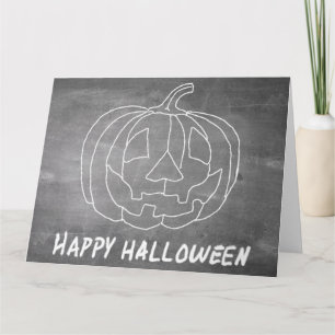 Pompoen voor Halloween 1 krijtbord uitstraling Kaart