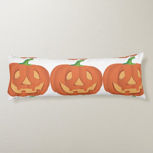 Pompoen voor Halloween 1 Lichaamskussen (Achterkant)