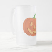 Pompoen voor Halloween 1 Matglas Bierpul (Voorkant links)