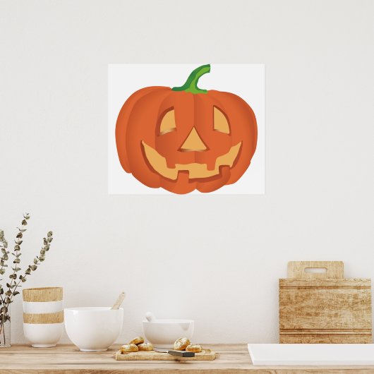 Pompoen voor Halloween 1 Poster (Keuken)