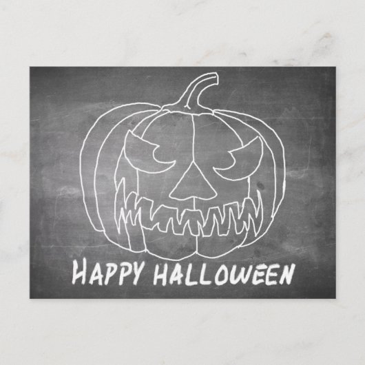 Pompoen voor Halloween 2-alkboard Feestdagenkaart (Voorkant)