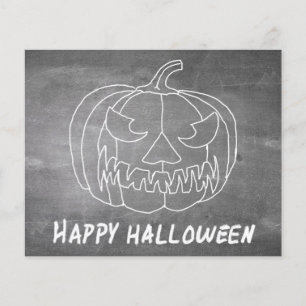 Pompoen voor Halloween 2 krijtbord uitstraling