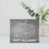 Pompoen voor Halloween 3 schoolbord uitstraling (Staand voorkant)