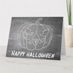 Pompoen voor Halloween 3 schoolbord uitstraling Kaart