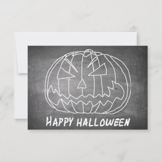 Pompoen voor Halloween 5 schoolbord uitstraling (Voorkant)