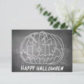 Pompoen voor Halloween 5 schoolbord uitstraling (Staand voorkant)