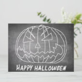 Pompoen voor Halloween 5 schoolbord uitstraling (Staand voorkant)