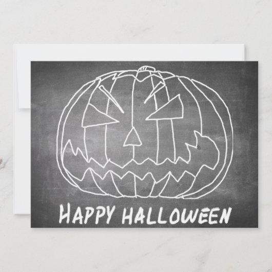 Pompoen voor Halloween 5 schoolbord uitstraling (Voorkant)
