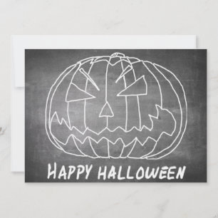 Pompoen voor Halloween 5 schoolbord uitstraling