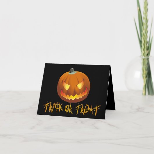 Pompoen voor Halloween 6 Kaart (Voorkant)