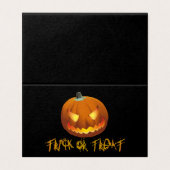 Pompoen voor Halloween 6 Kaart (Buitenkant ongevouwen)