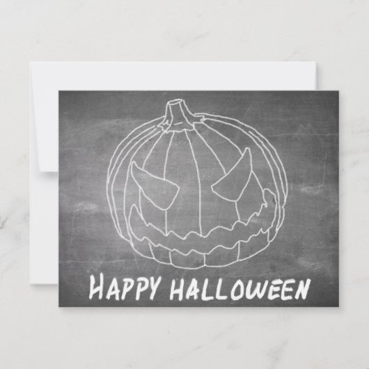 Pompoen voor Halloween 6 schoolbord uitstraling (Voorkant)