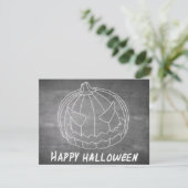 Pompoen voor Halloween 6 schoolbord uitstraling (Staand voorkant)
