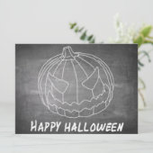 Pompoen voor Halloween 6 schoolbord uitstraling (Staand voorkant)