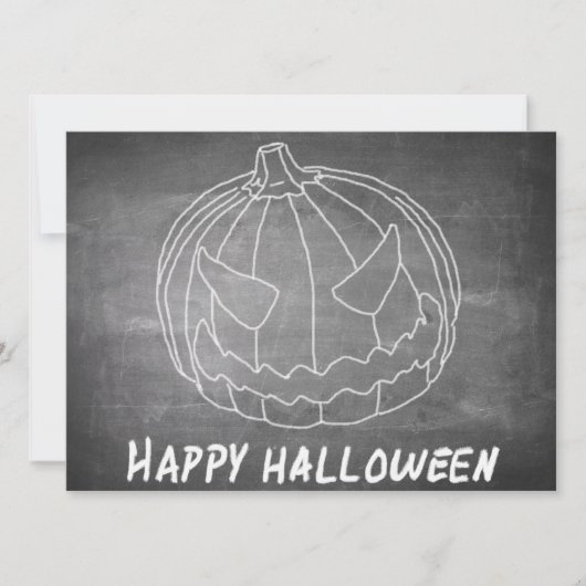 Pompoen voor Halloween 6 schoolbord uitstraling (Voorkant)
