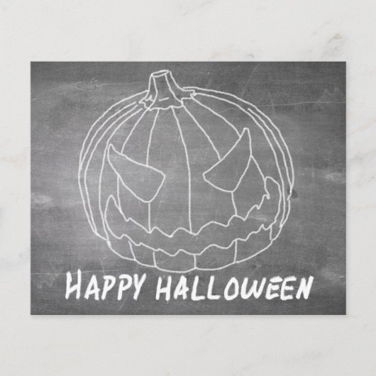 Pompoen voor Halloween 6 schoolbord uitstraling (Voorkant)