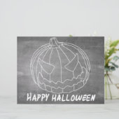 Pompoen voor Halloween 6 schoolbord uitstraling (Staand voorkant)