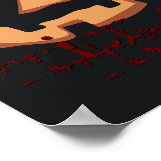 Pompoen voor Halloween in Black Poster (Hoek)