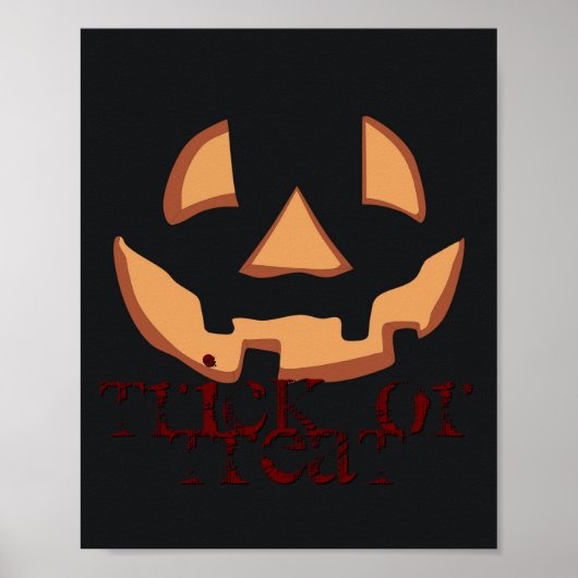 Pompoen voor Halloween in Black Poster (Voorkant)