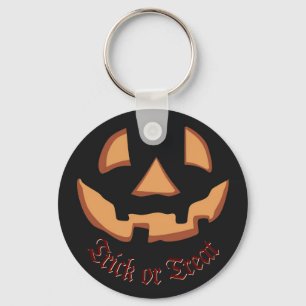 Pompoen voor Halloween in Black Sleutelhanger