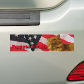 Pompoen voor President met vlaggenachtergrond Bumpersticker (Op auto)