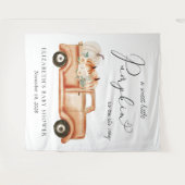 Pompoen Vrachtwagen Baby shower Foto Achtergrond Wandkleed (Voorkant (horizontaal))