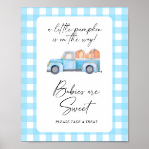Pompoen vrachtwagen - baby's zijn lief poster