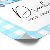Pompoen vrachtwagen - Dranken Poster (Hoek)