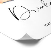 Pompoen vrachtwagen - Drinken Poster (Hoek)