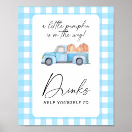 Pompoen vrachtwagen - Drinken Poster