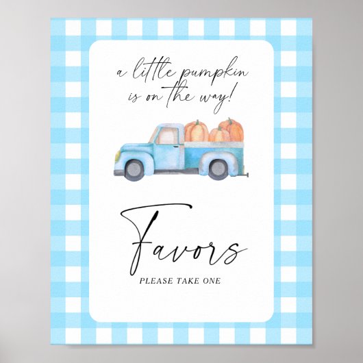 Pompoen vrachtwagen - Favorieten Poster (Voorkant)
