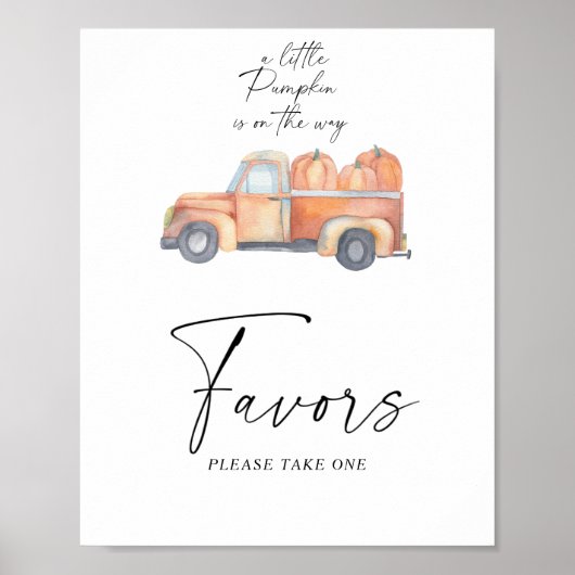 Pompoen vrachtwagen - Favorieten Poster (Voorkant)
