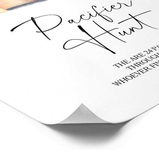 Pompoen vrachtwagen fopspeen jacht baby shower spe poster (Hoek)