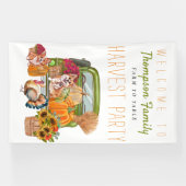 Pompoen Vrachtwagen Herfst Oogst Party Thanksgivin Spandoek (Horizontaal)