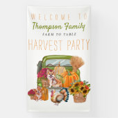 Pompoen Vrachtwagen Herfst Oogst Party Thanksgivin Spandoek (Verticaal)