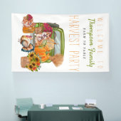 Pompoen Vrachtwagen Herfst Oogst Party Thanksgivin Spandoek (Beurs)